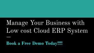 manage your business with low cost cloud