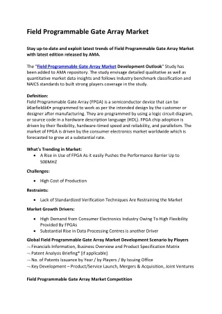 field programmable gate array market