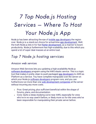 7 top node js hosting services where to host your