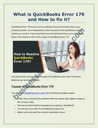 what is quickbooks error 179 and how to fix it