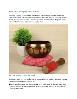 how does a singing bowl work