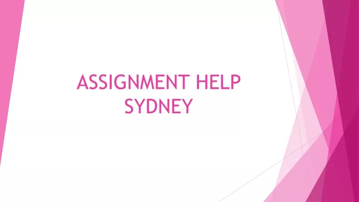 assignment help sydney