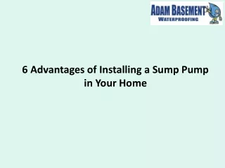 6 advantages of installing a sump pump in your