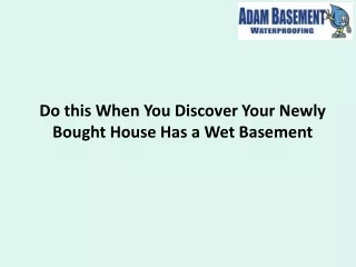 do this when you discover your newly bought house