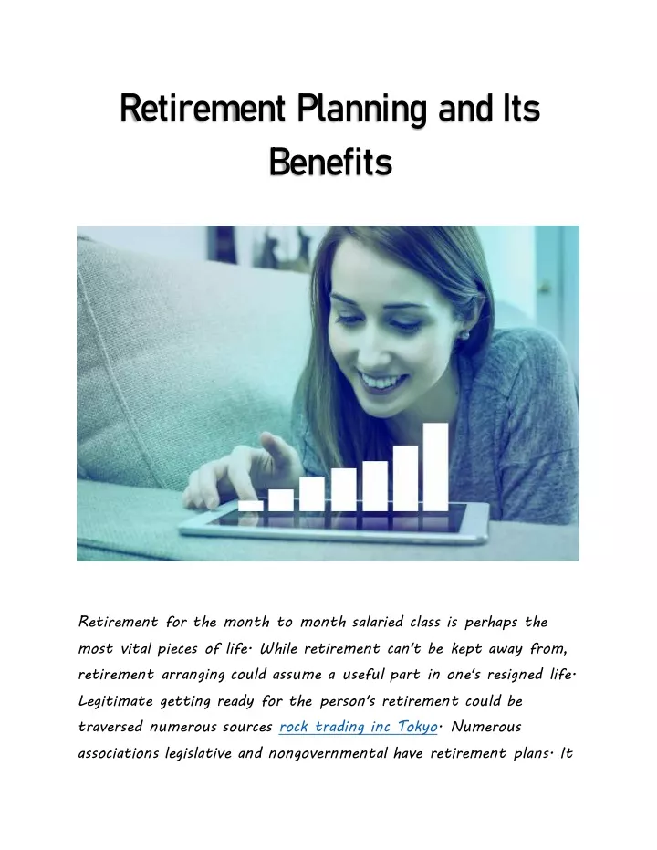 retirement planning and its benefits