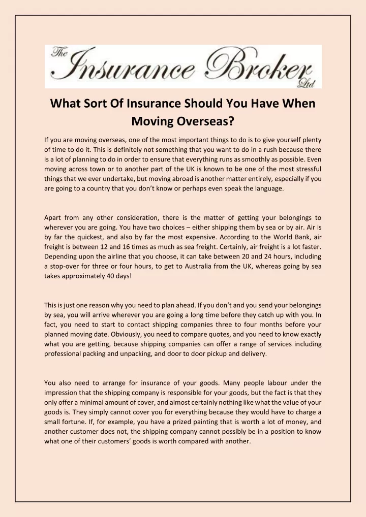 what sort of insurance should you have when