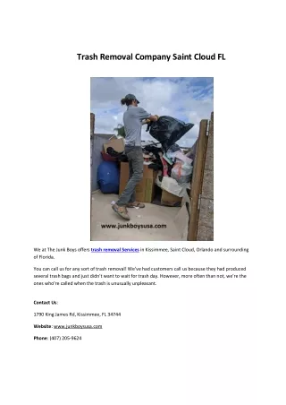trash removal company saint cloud fl