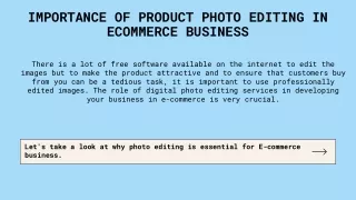Importance of Product Photo Editing in Ecommerce Business