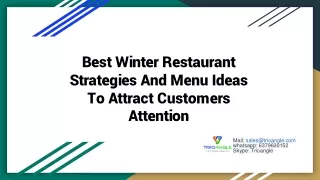 Winter Menu Ideas For Restaurant to Attract Customers Attention