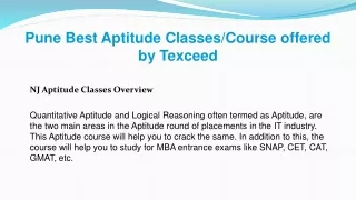 pune best aptitude classes course offered by texceed