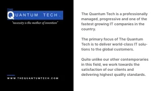 the quantum tech is a professionally managed