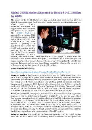 t he report on the c4isr market provides