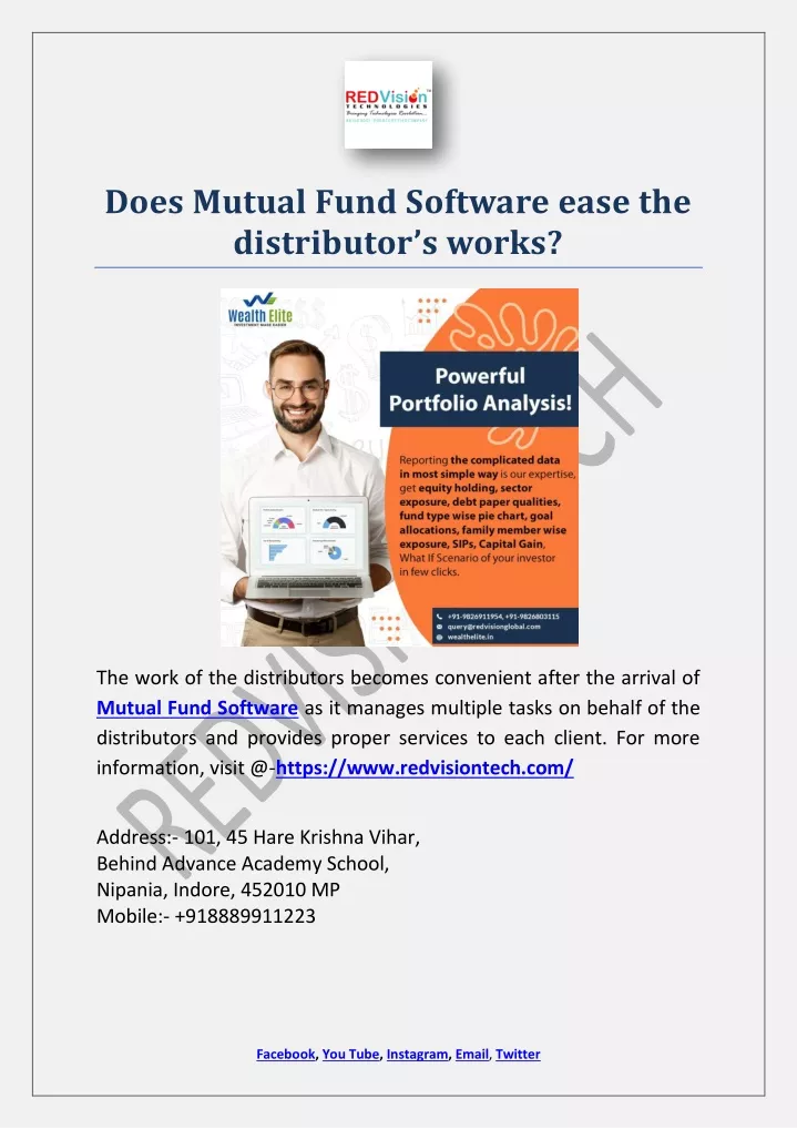 does mutual fund software ease the distributor