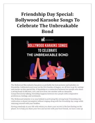 Friendship Day Special- Bollywood Karaoke Songs To Celebrate The Unbreakable Bond