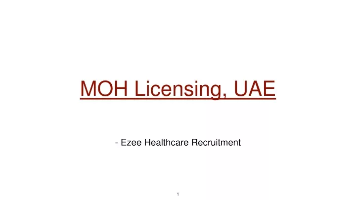 moh licensing uae