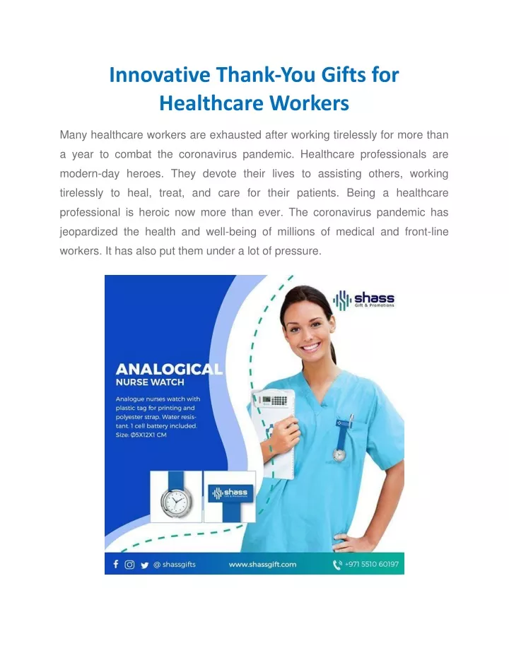 innovative thank you gifts for healthcare workers