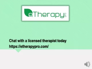 chat with a licensed therapist today https etherapypro com