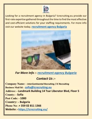 recruitment agencies bulgaria dfgdff