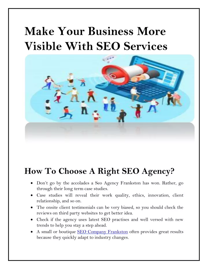 make your business more visible with seo services