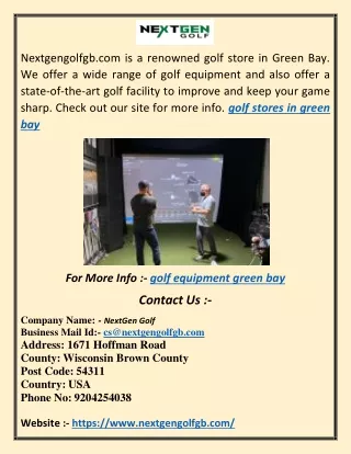 golf equipment green bay df