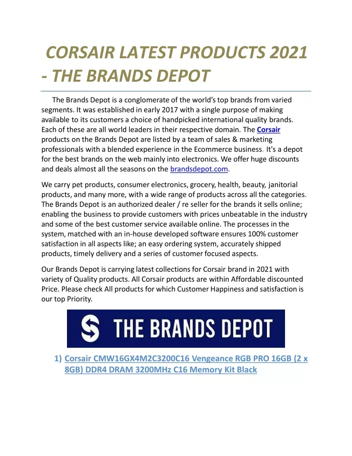 corsair latest products 2021 the brands depot