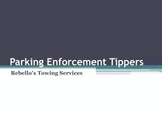Parking Enforcement Tippers