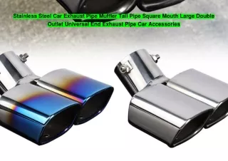 Stainless Steel Car Exhaust Pipe Muffler Tail Rear Pipe Double Outlet Tailpipe
