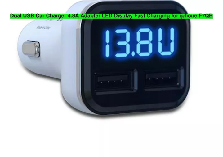 dual usb car charger 4 8a adapter led display