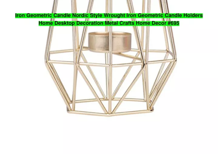 iron geometric candle nordic style wrought iron