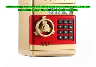 Electronic Piggy Bank Safe Box Money Boxes For Children Digital Coins Cash Saving Safe Deposit Mini ATM Machine Kid Xmas
