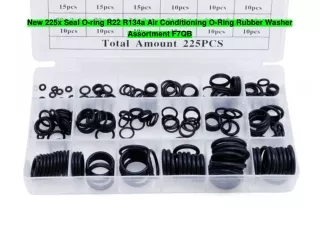 New 225x Seal O-ring R22 R134a Air Conditioning O-Ring Rubber Washer Assortment F7QB