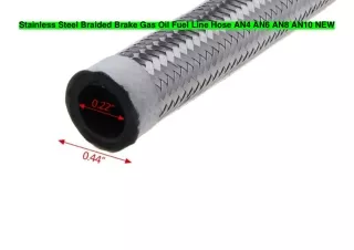 Stainless Steel Braided Brake Gas Oil Fuel Line Hose AN4 AN6 AN8 AN10 NEW
