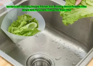 1pc/2pcs Self-Standing Stopper Kitchen Anti-Blocking Device Foldable Filter Simple Sink Recyclable Collapsible Drain fil