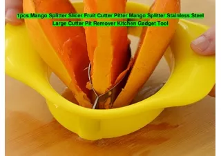1pcs Mango Splitter Slicer Fruit Cutter Pitter Mango Splitter Stainless Steel Large Cutter Pit Remover Kitchen Gadget To