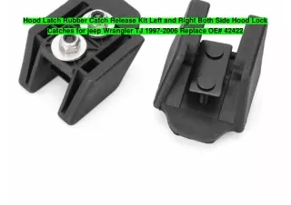 Hood Latch Rubber Catch Release Kit Left and Right Both Side Hood Lock Catches for jeep Wrangler TJ 1997-2006 Replace OE