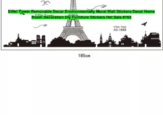 Eiffel Tower Removable Decor Environmentally Mural Wall Stickers Decal Home Room Decoration Diy Furniture Stickers Hot S