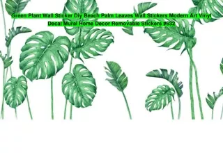 Green Plant Wall Sticker Diy Beach Palm Leaves Wall Stickers Modern Art Vinyl Decal Mural Home Decor Removable Stickers