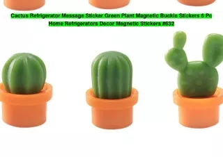 Cactus Refrigerator Message Sticker Green Plant Magnetic Buckle Stickers 6 Pc Home Refrigerators Decor Magnetic Stickers