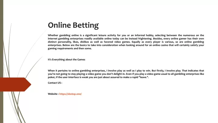 online betting