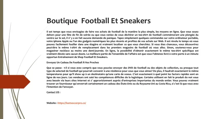 boutique football et sneakers