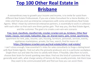 Top 100 Other Real Estate in brisbane-converted-converted