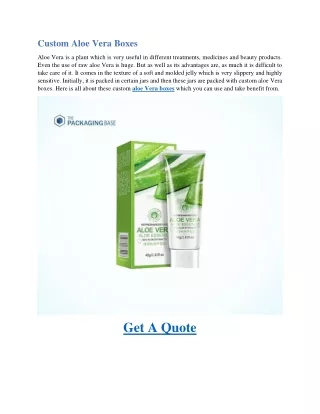 custom aloe vera boxes