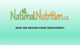 what are medium chain triglycerides