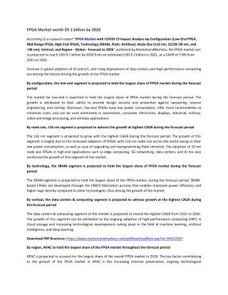 fpga market worth 9 1 billion by 2026