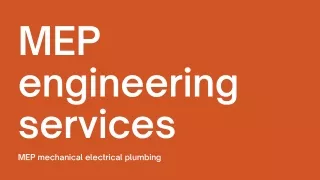 MEP engineering services
