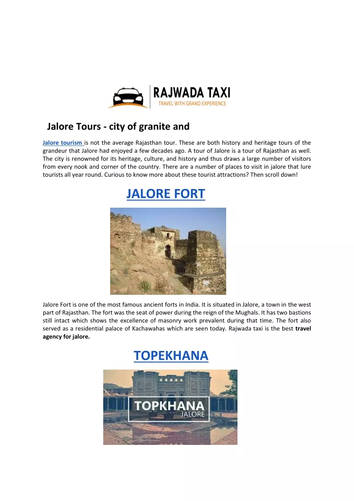 jalore tours city of granite and