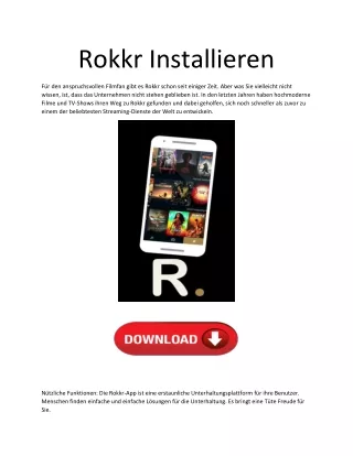 Rokkr Installieren