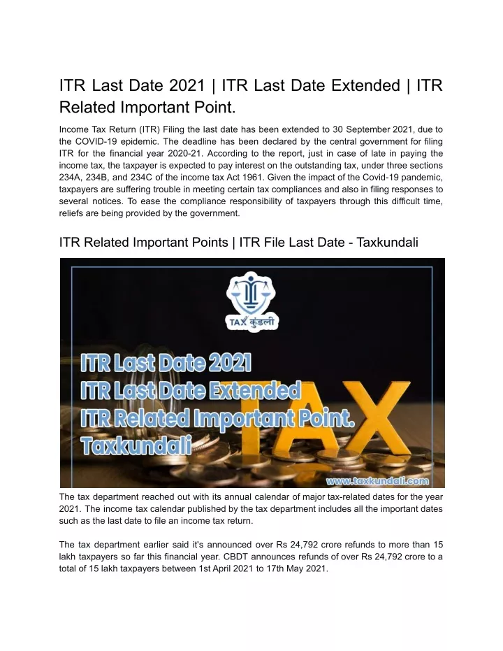 itr last date 2021 itr last date extended