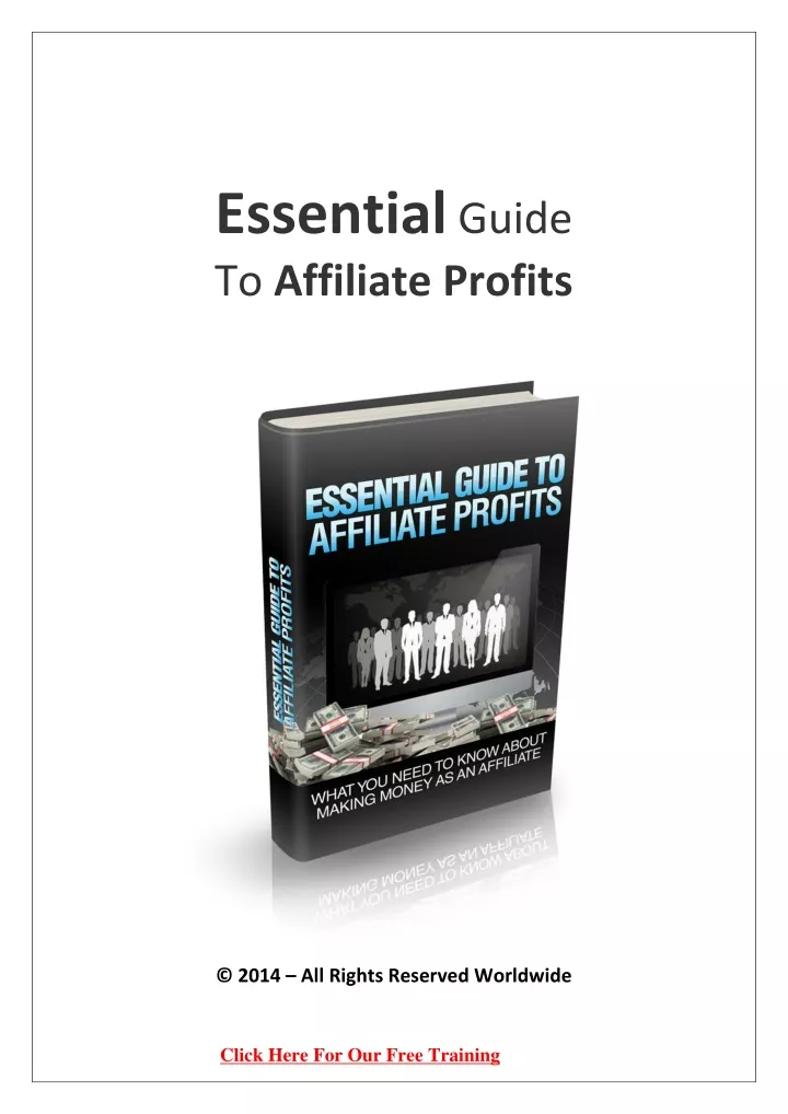 essential guide to affiliate profits