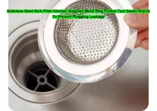 Stainless Steel Sink Filter Kitchen Supplies Metal Slag Funnel Tool Sewer Drains To Prevent Plugging Leakage